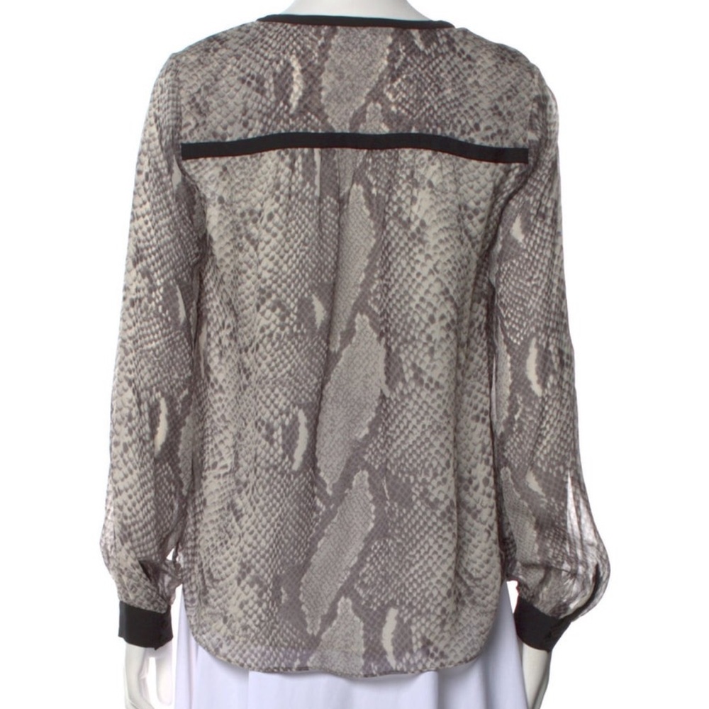 Diane Von Furstenberg Snake Print Silk Top - Picture 3 of 5